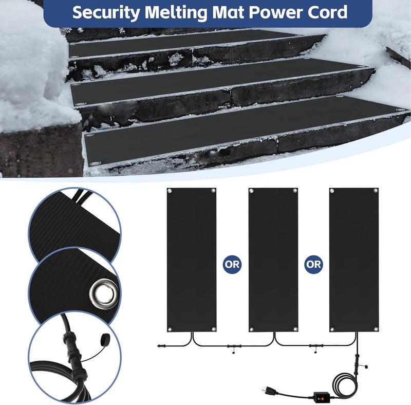 NexiPro Snow Melting Mats, Heated Outdoor Mats for Walkways, Electric Snow Melting Mats for Decks and Sidewalks, Trusted No-Slip Snow and Ice Melt Heated Sidewalk Mat (10 x 30) 1PCS - Image 4